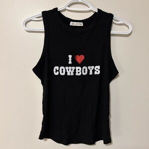 Active USA | Ribbed “I ❤️ Cowboys” Tank